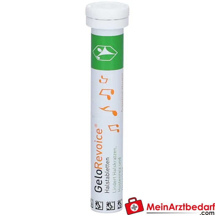 GeloRevoice keeltabletten Grapefruit-Menthol bij heesheid &amp; stemverlies, 20 stuks.