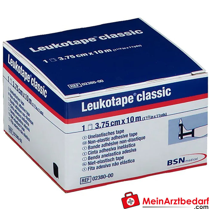 Leukotape® Classic 3,75 cm x 10 m preto, 1 unidade.