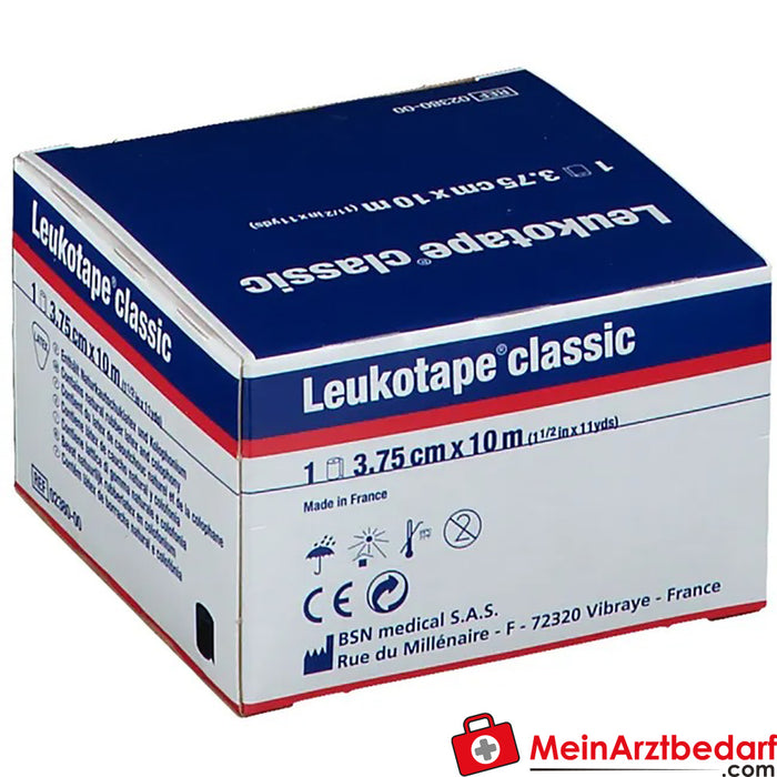 Leukotape® Classic 3,75 cm x 10 m preto, 1 unidade.