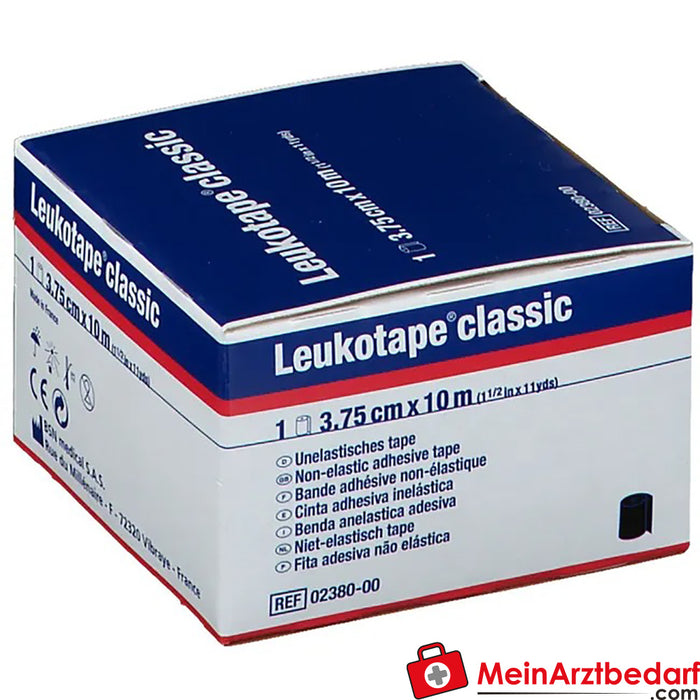 Leukotape® Classic 3,75 cm x 10 m preto, 1 unidade.