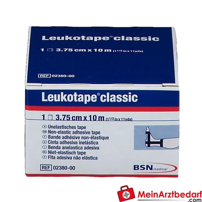 Leukotape® Classic 3,75 cm x 10 m preto, 1 unidade.