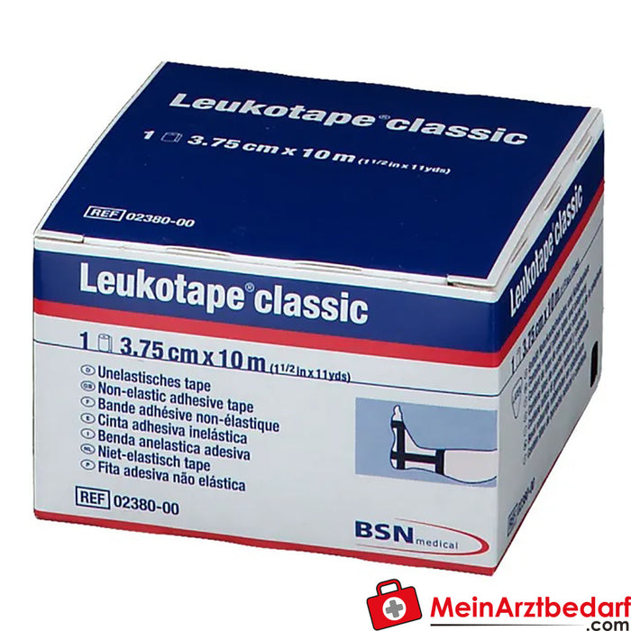 Leukotape® Classic 3,75 cm x 10 m preto, 1 unidade.