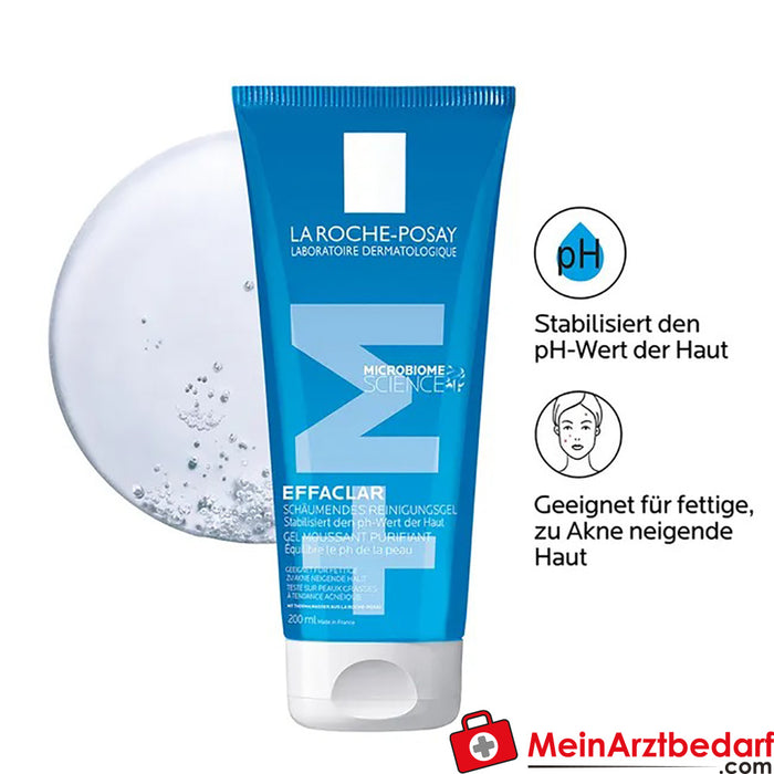 La Roche Posay EFFACLAR Gel detergente schiumogeno - per pelli grasse e acneiche, 200ml