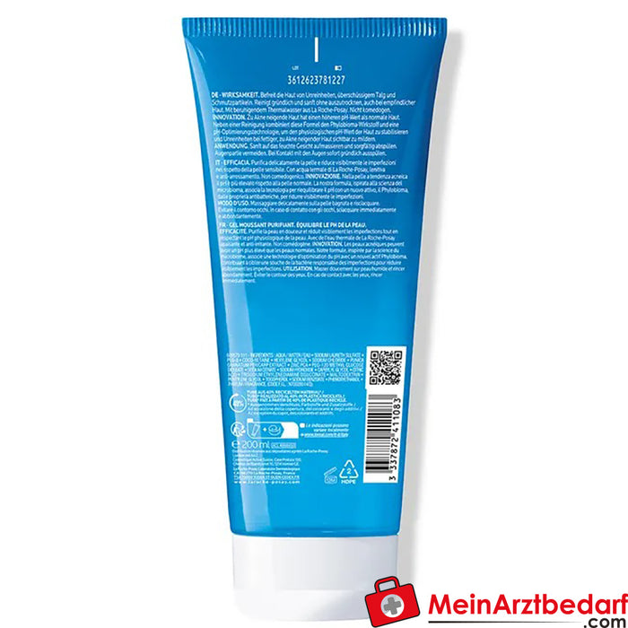 La Roche Posay EFFACLAR Gel de limpeza espumante para peles sensíveis sem álcool - para peles oleosas e com tendência acneica