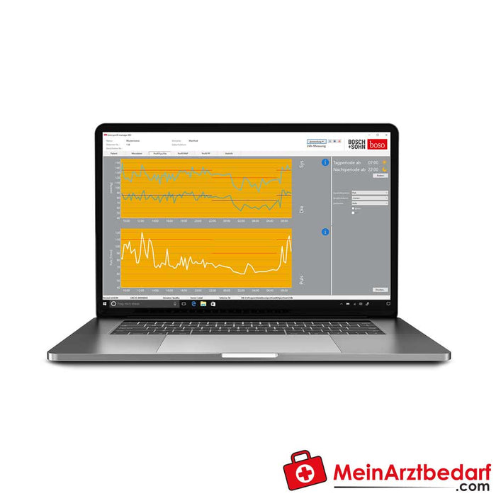 Boso Software para o monitor de tensão arterial de 24 horas TM-2450