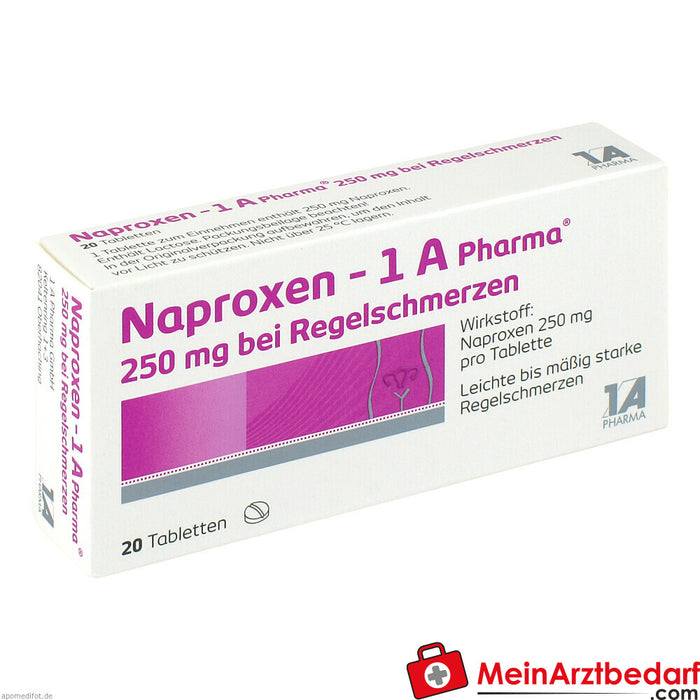 Adet sancısı için Naproxen-1A Pharma 250mg