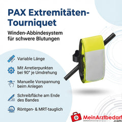 PAX-Extremitäten-Tourniquet Abbindesystem.