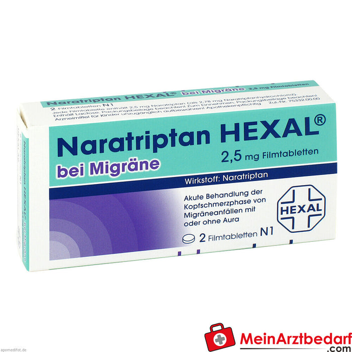Naratriptán HEXAL para la migraña 2,5 mg