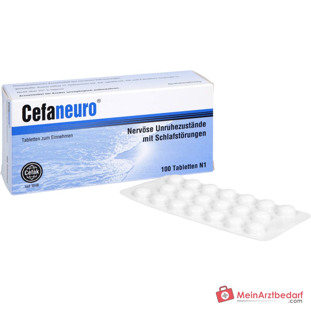 Cefaneuro homöopathisches Arzneimittel, Gelsemium 30 mg, Avena sativa 30 mg, Strychnos ignatii 30 mg, Passiflora 30 mg Tabletten