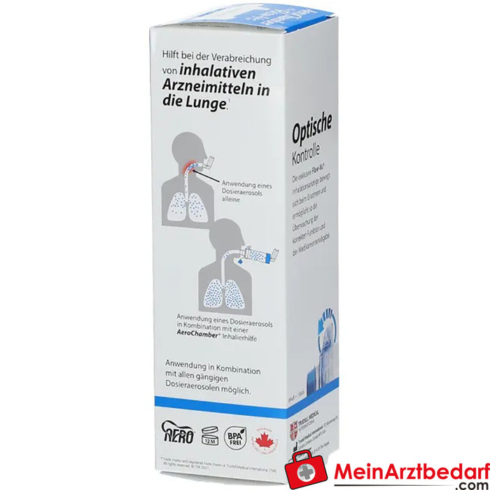 AeroChamber com boquilha para adultos e crianças (a partir dos 5 anos), 1 unidade.