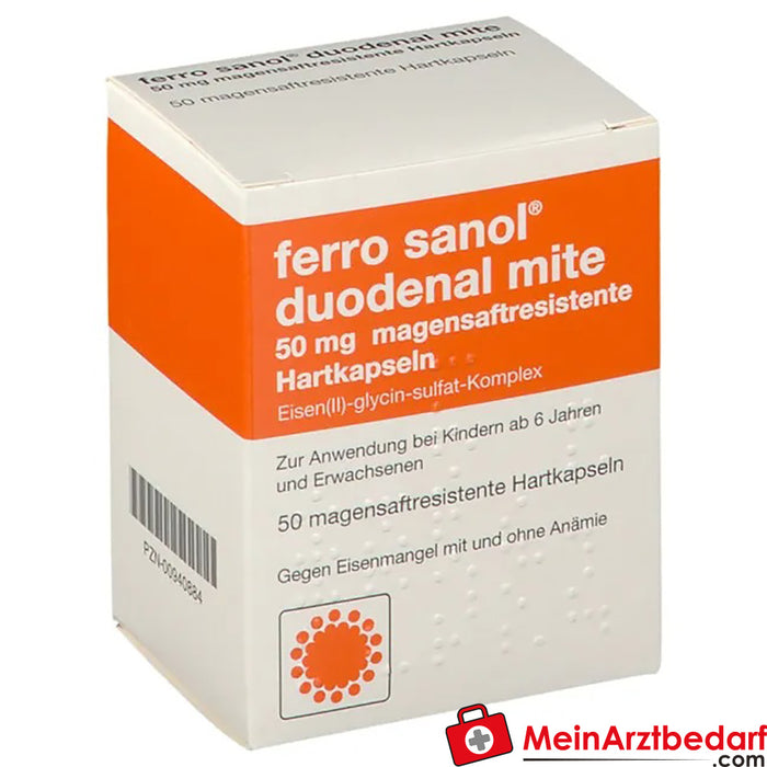 Ferro sanol 十二指肠螨 50 毫克
