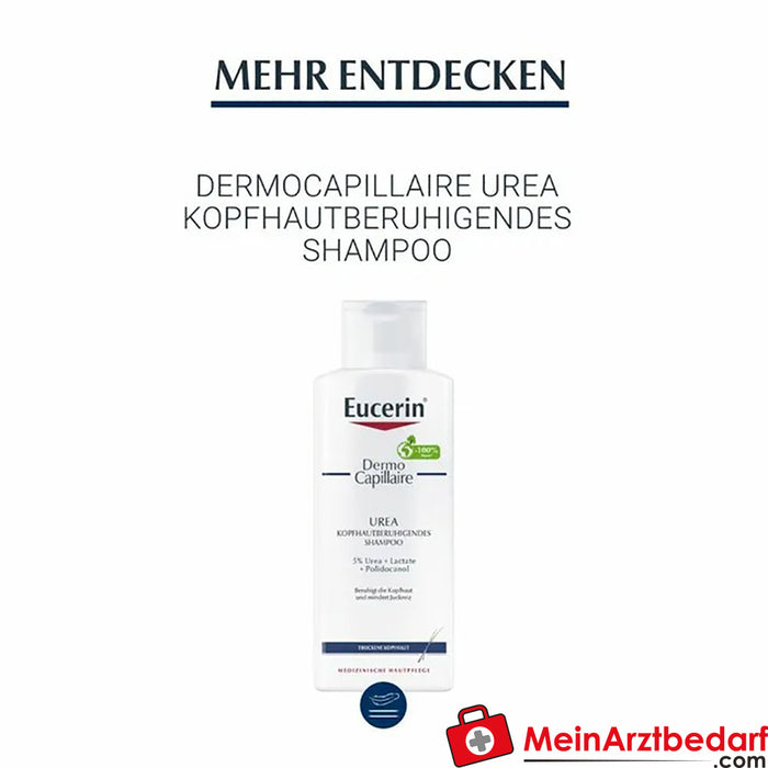 Eucerin® DermoCapillaire Urea 头皮舒缓强化滋养剂，适用于干燥和发痒的头皮。