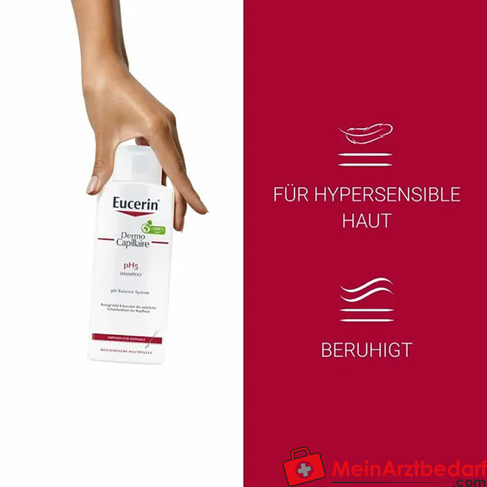 Eucerin® DermoCapillaire pH5 Champô - para couro cabeludo sensível, 250ml