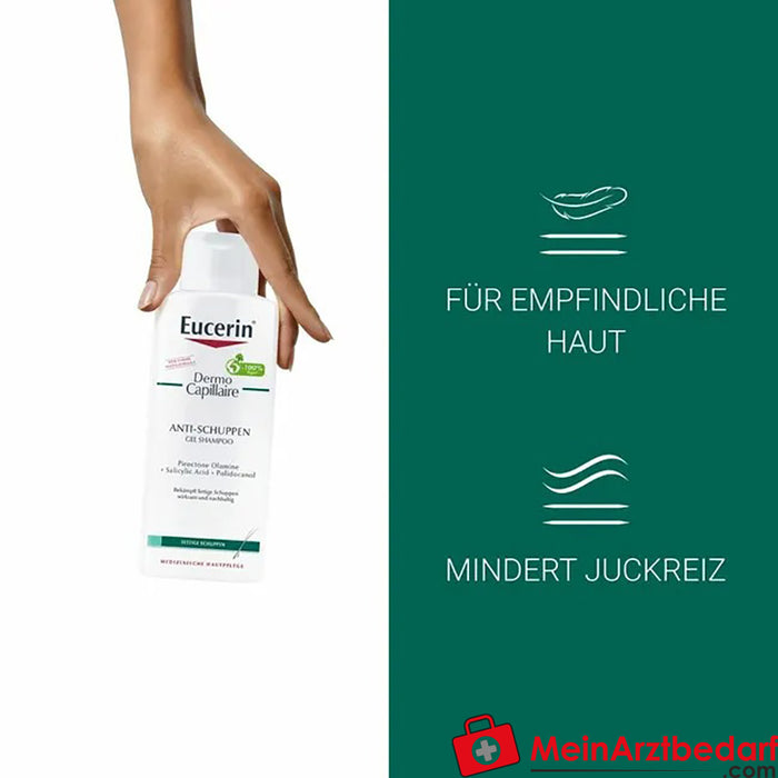 Eucerin® DermoCapillaire Gel Shampooing Antipelliculaire - contre les pellicules et les démangeaisons du cuir chevelu, 250ml