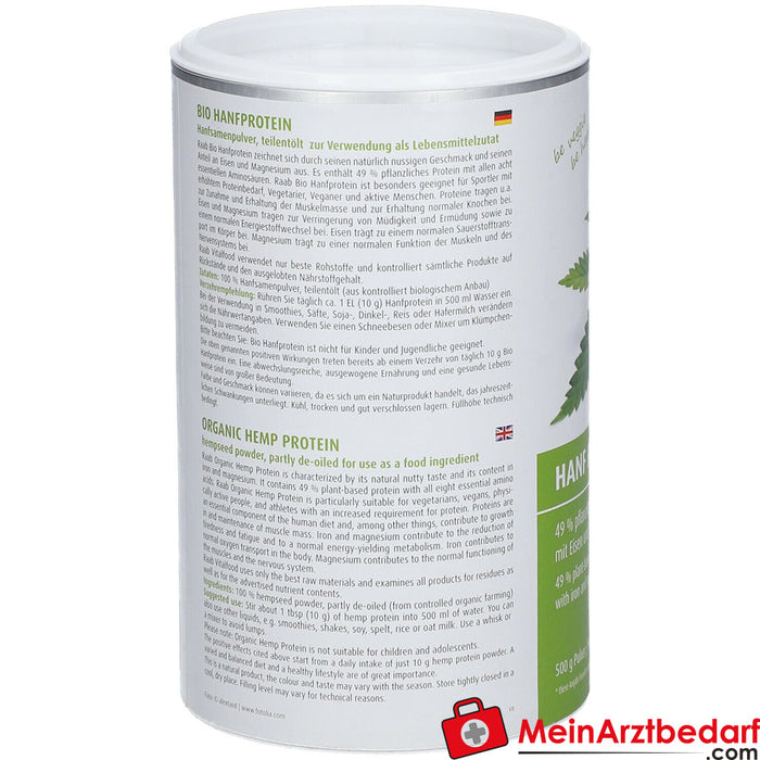 Raab® Vitalfood Protéine de chanvre bio en poudre