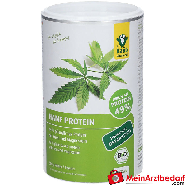 Proteína de cânhamo biológica em pó Raab® Vitalfood