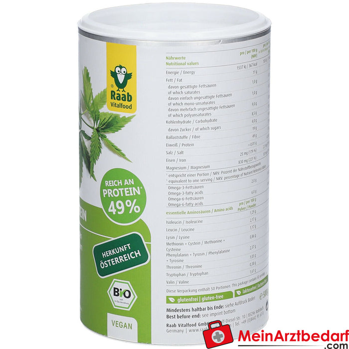 Raab® Vitalfood Bio Hanf Protein Pulver