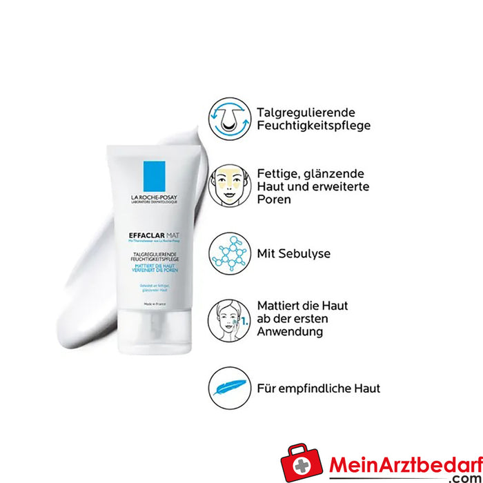 La Roche Posay EFFACLAR MAT cuidado facial para peles com imperfeições e com tendência para o brilho excessivo, 40ml