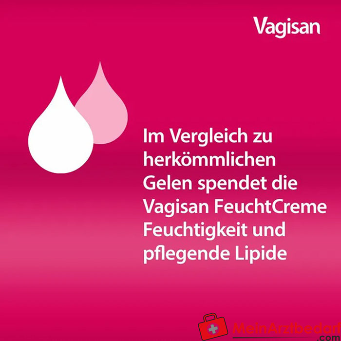 Vagisan Vochtinbrengende Crème: Hormoonvrije vaginale crème voor droge vagina, 25g