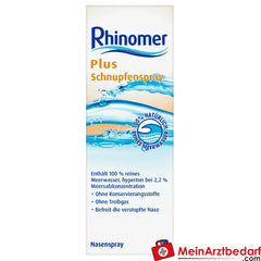 Rhinomer Plus Schnupfenspray, Nasenspray mit Meerwasser, 20ml.