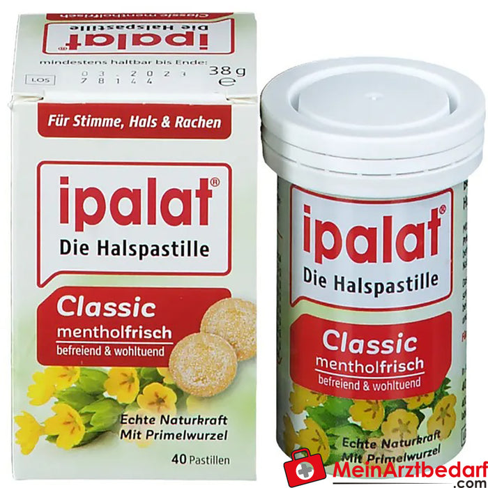 ipalat® 经典喉糖，40 片装。