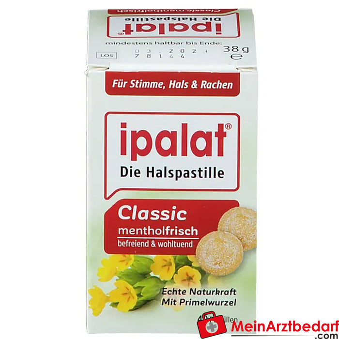 ipalat® 经典喉糖，40 片装。