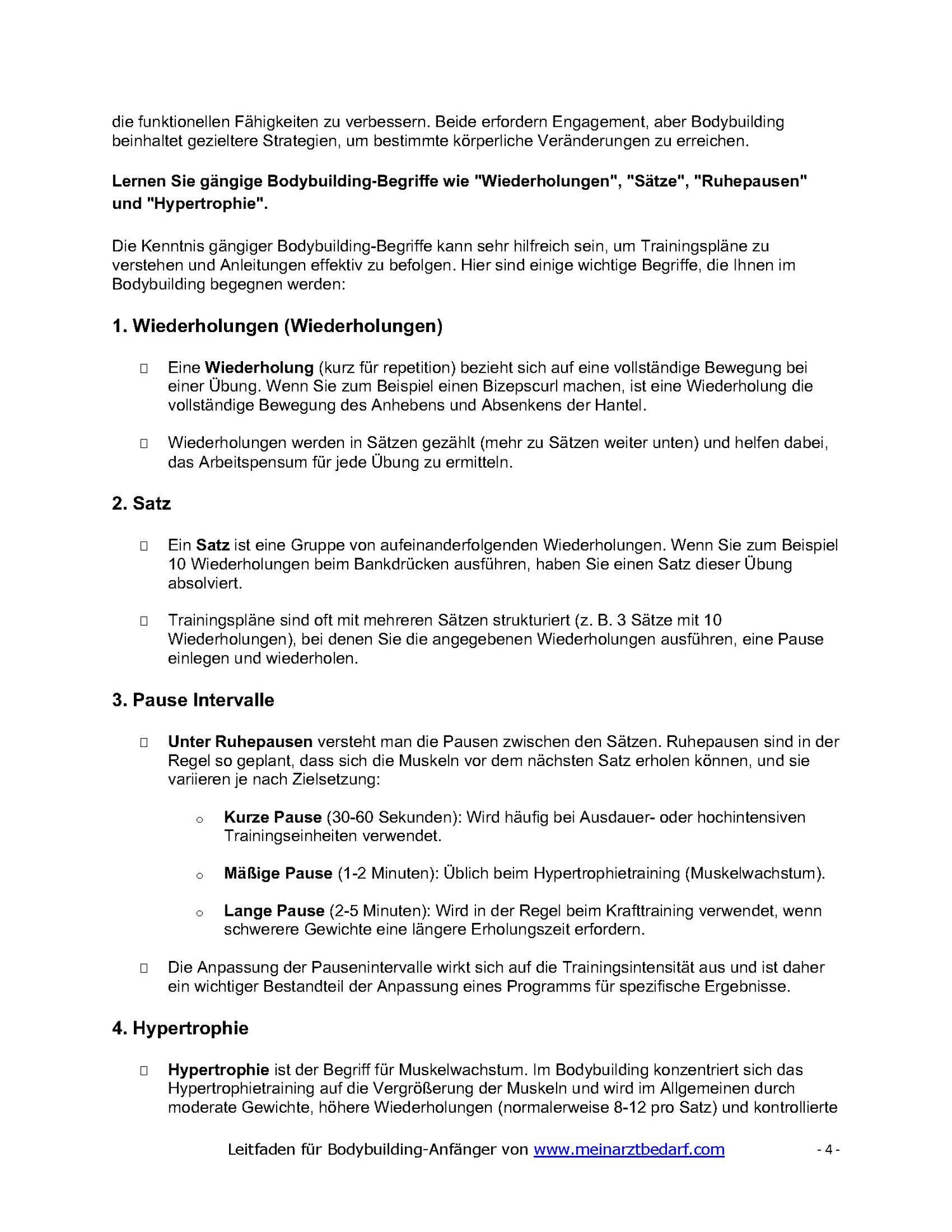 Bodybuilding Beginners Guide - Muskelaufbau -  eBook von Dr. Daniel Pehböck,124 Seiten.