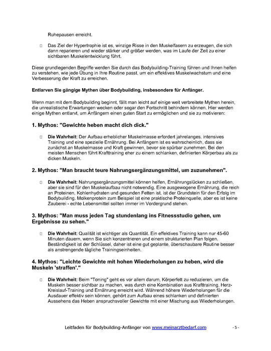 Vücut Geliştirmeye Yeni Başlayanlar İçin Rehber - Kas Geliştirme - Dr Daniel Pehböck tarafından e-Kitap,124 sayfa