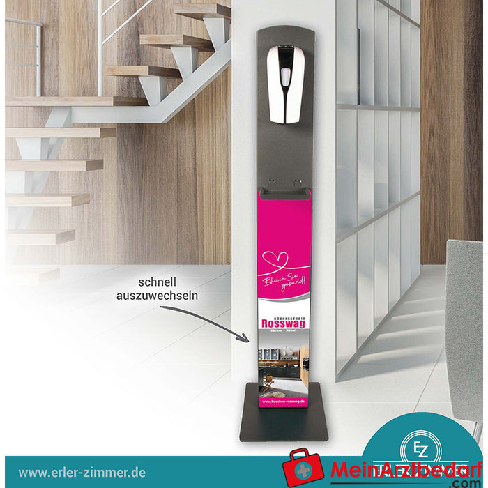 Columna desinfectante Erler Zimmer con diseño del cliente “Smart Style”