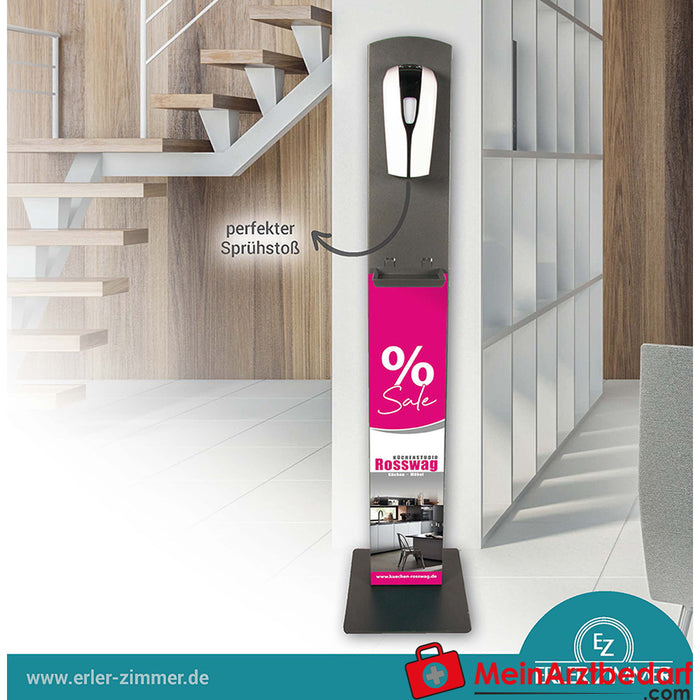 Erler Zimmer Ontsmettingsmiddeldispenser met "Smart Style" klantendesign