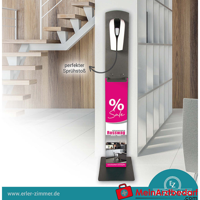 Columna desinfectante Erler Zimmer con diseño del cliente “Smart Style”
