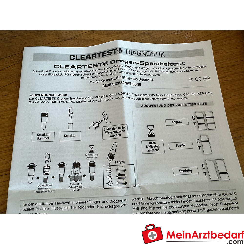 Cleartest 6-fach Drogen-Speicheltest.