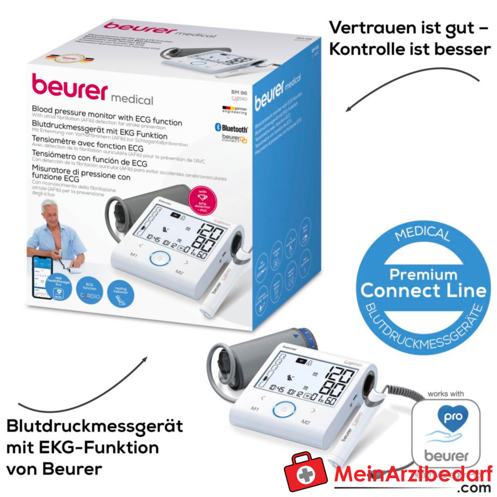 Beurer BM 96 Bovenarm bloeddrukmeter met ECG