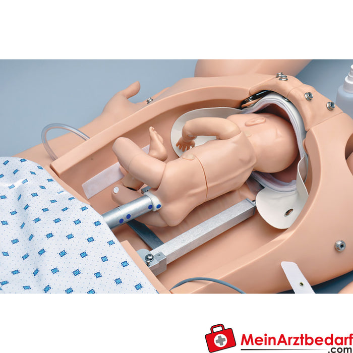 Erler Zimmer Noelle birth simulator with resuscitation baby