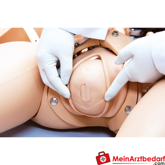 Erler Zimmer Noelle birth simulator with resuscitation baby