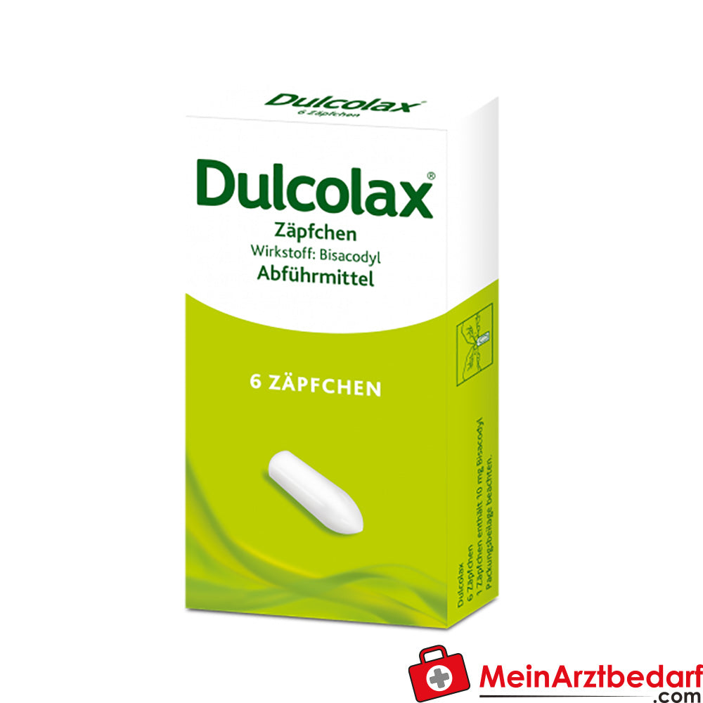 Dulcolax Zäpfchen 10 mg, 6 St. – Bisacodyl Abführmittel, Wirkung 30 Min.