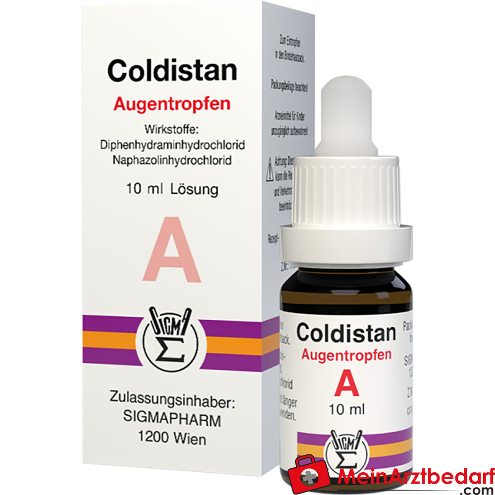 Sigmapharm Coldistan Augentropfen 10 ml Naphazolin + Diphenhydramin.