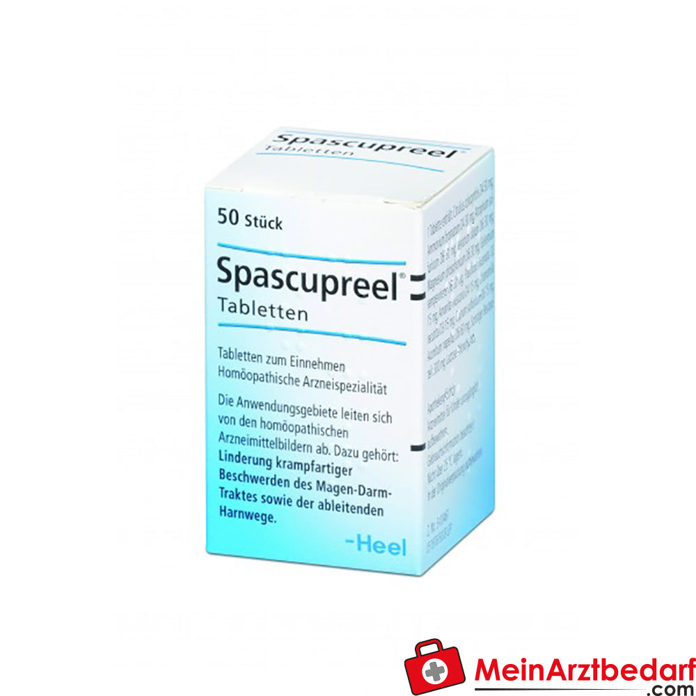 PEI01 Spascupreel Tabletten 50 Stk. – Homöopathie bei Magen-Darm- und Harnwegskrämpfen.