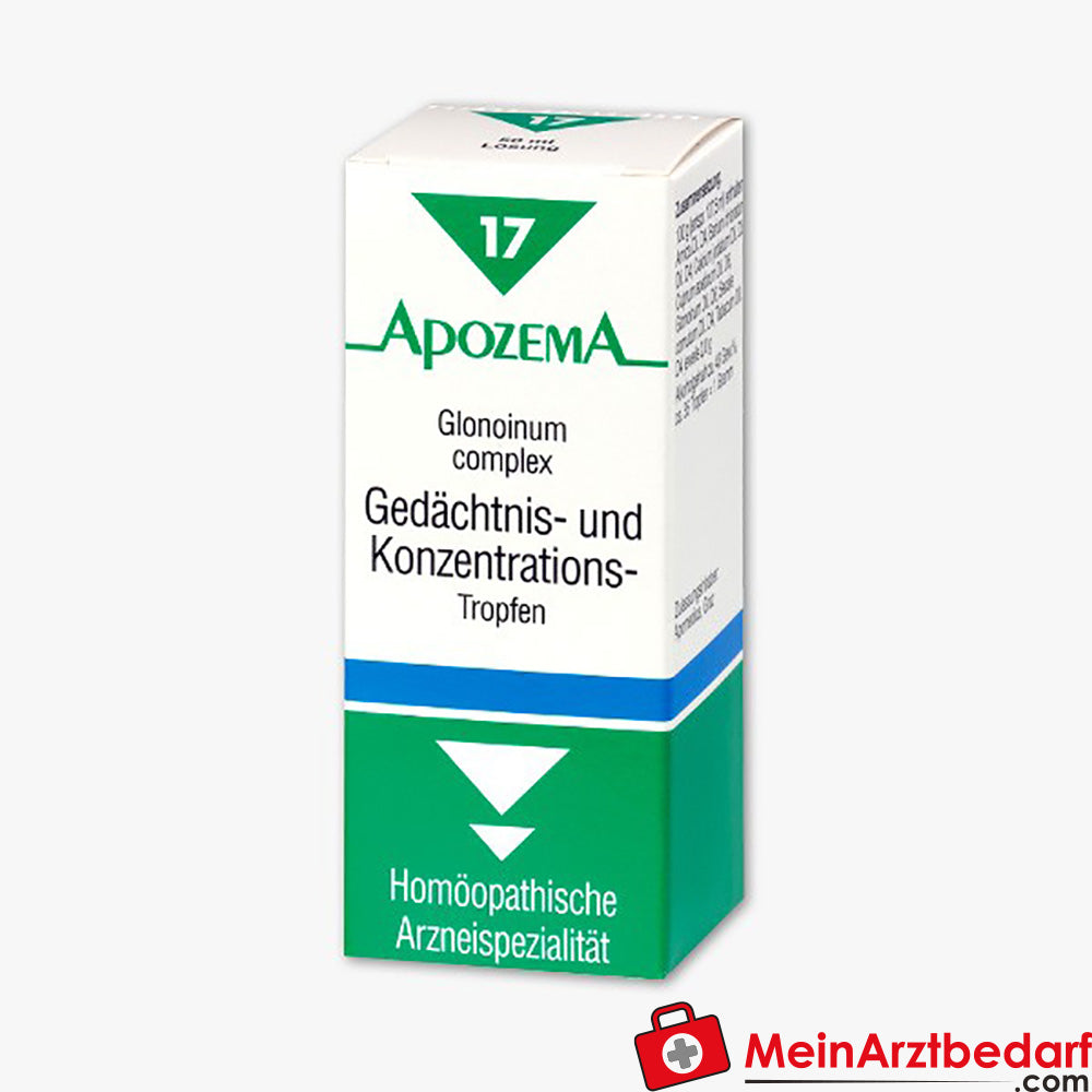 Apozema Gedächtnis- und Konzentrations-Tropfen Nr.17, homöopathisches Arzneimittel, 50 ml.