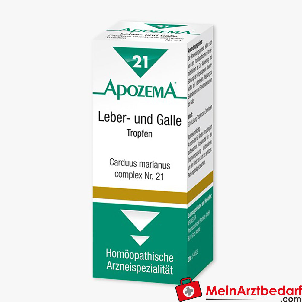 Apozema Leber- und Galle-Tropfen Nr.21 homöopathisch 50 ml.