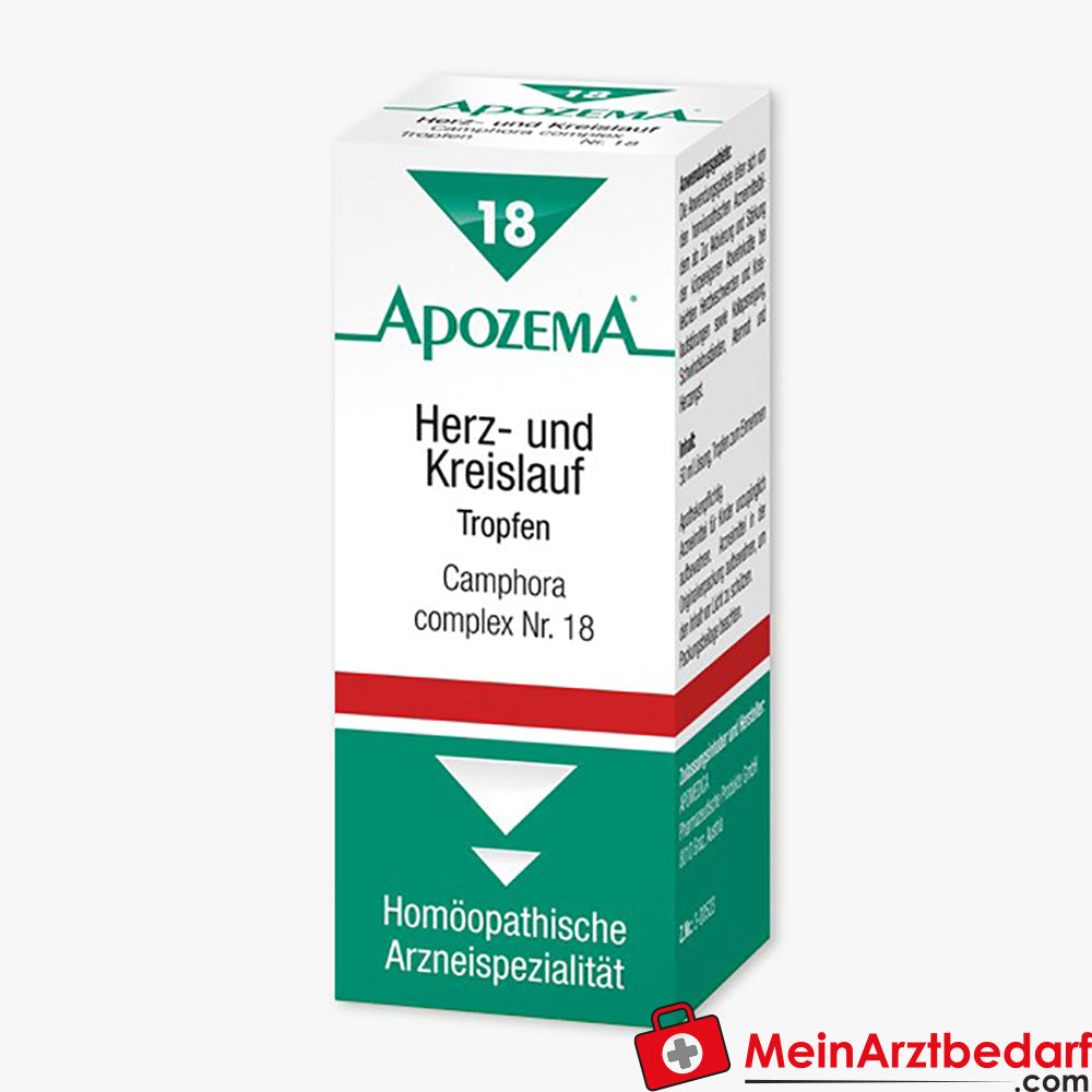 Apozema Herz- und Kreislauf-Tropfen Nr.18 homöopathisches Arzneimittel 50 ml bei Schwindel und Kreislaufschwäche.