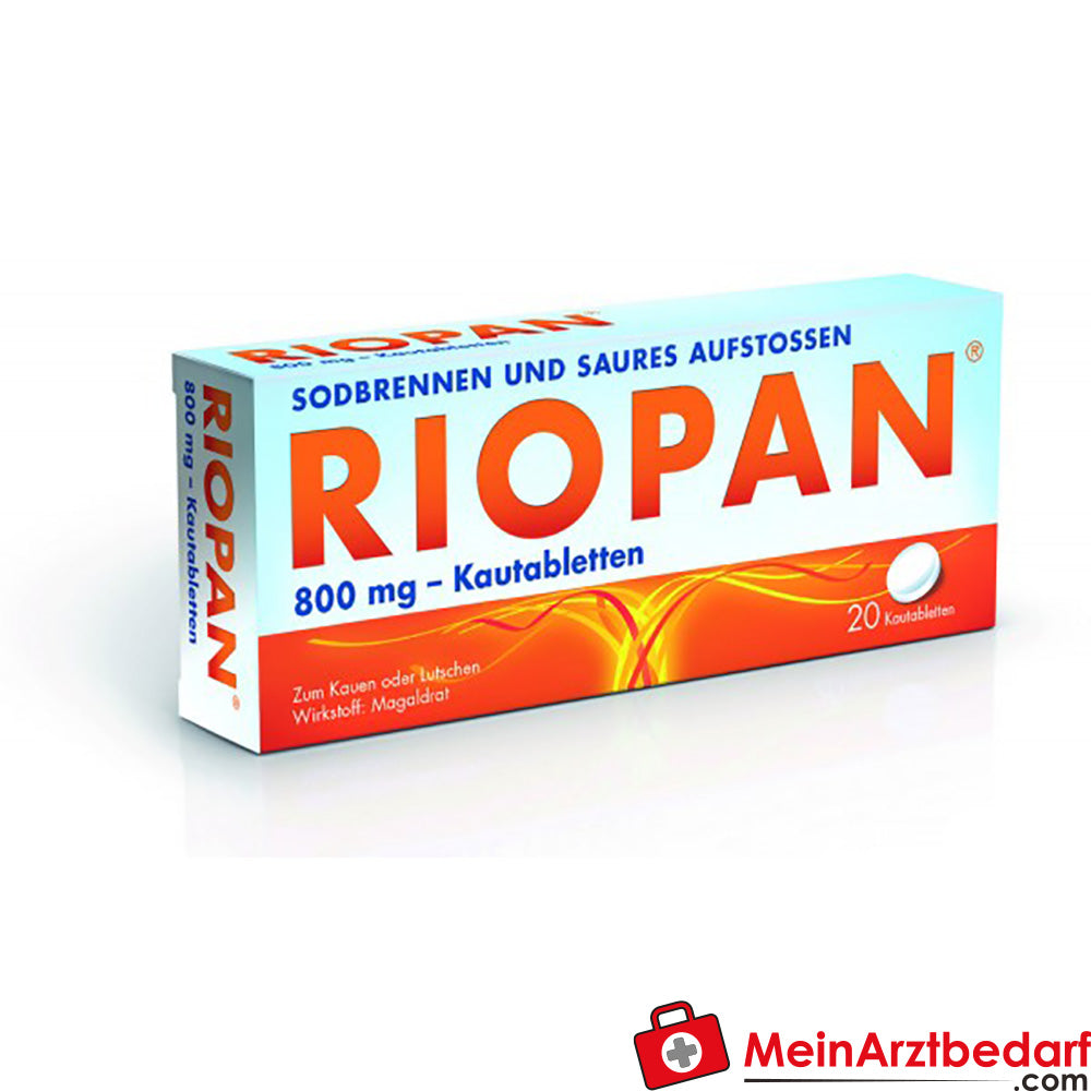 Takeda Riopan 800 mg compresse masticabili 20 pz. Antiacido contro il bruciore di stomaco