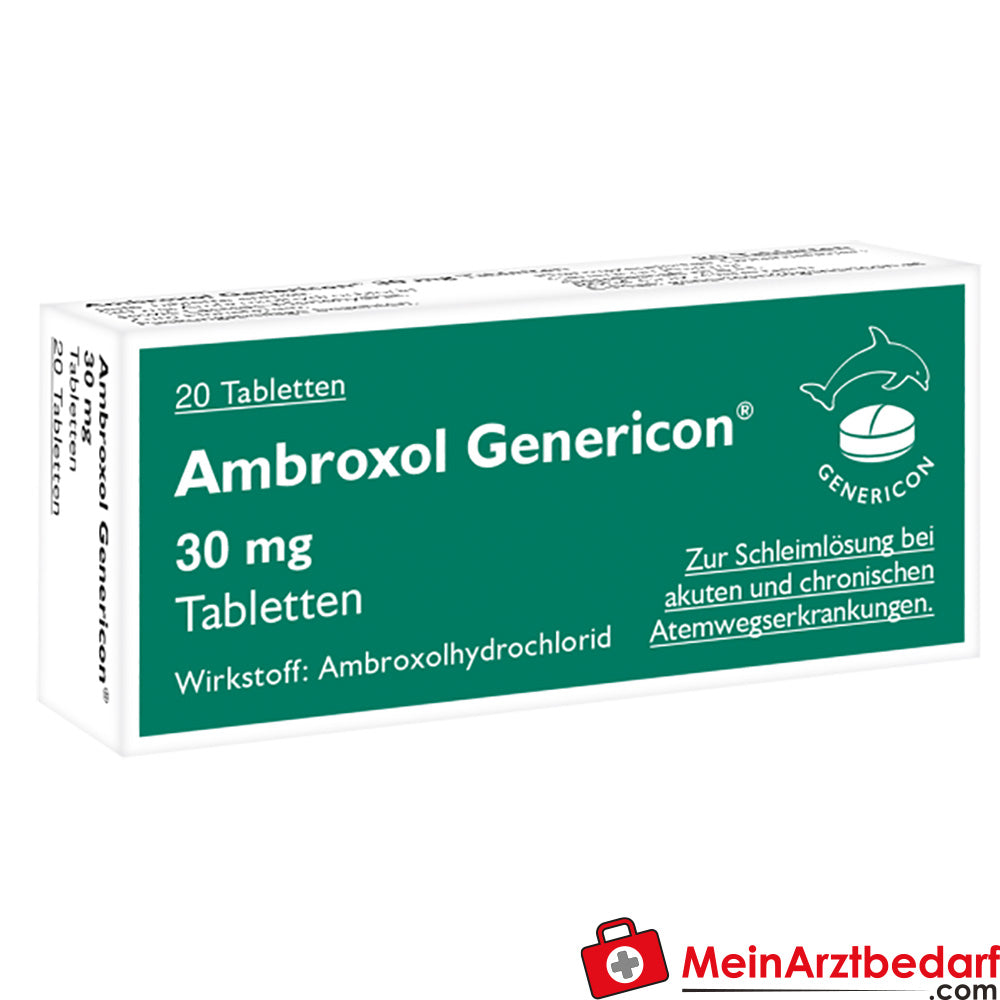 GEN01 Ambroxol Genericon 30 mg comprimés, expectorant, 20 comprimés
