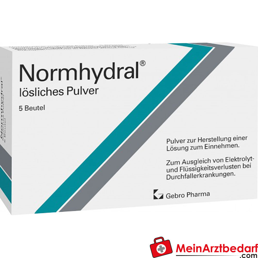 Normhydral lösliches Pulver 5 St. – Trinklösung mit Elektrolyten & Glucose bei akutem Durchfall