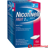 GSK-Gebro Nicotinell Fruit 2 mg Kaugummis zur Raucherentwöhnung 96 Stück
