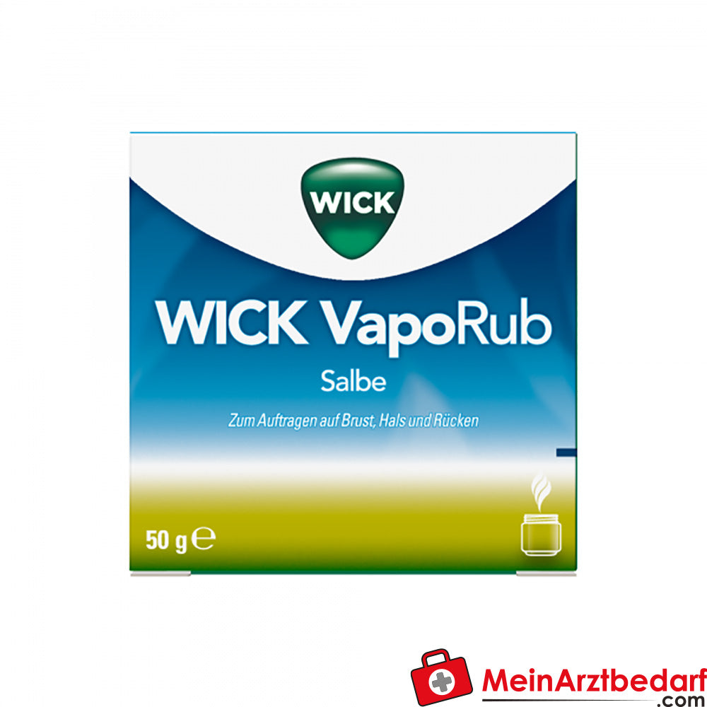 Wick VapoRub Pommade 50 g - Pommade contre le rhume avec lévomenthol & huile d'eucalyptus
