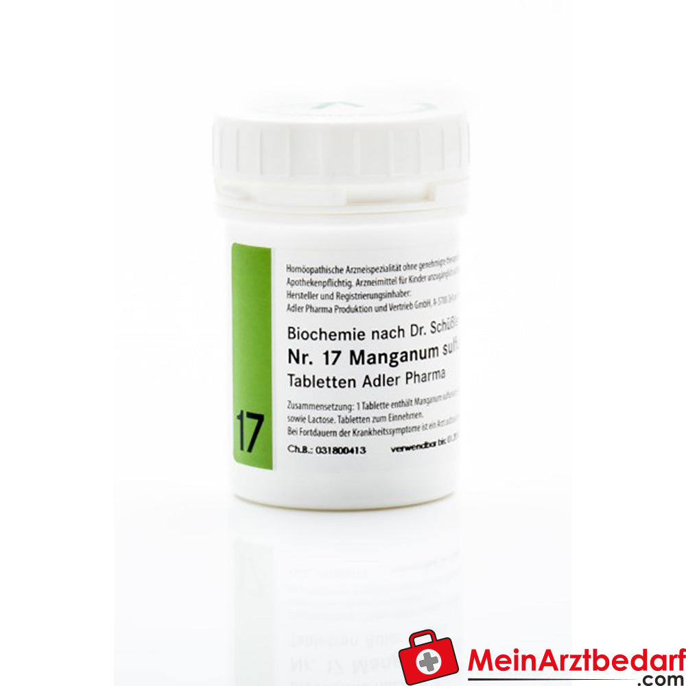 Adler Pharma Sel de Schüssler No.17 D12 comprimés 100g Manganum sulfuricum