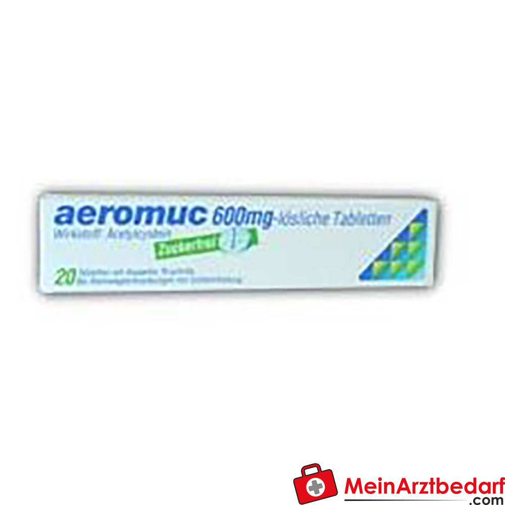 AST07 Aeromuc 600 mg rozpuszczalne tabletki wykrztuśne z acetylocysteiną 20 szt.