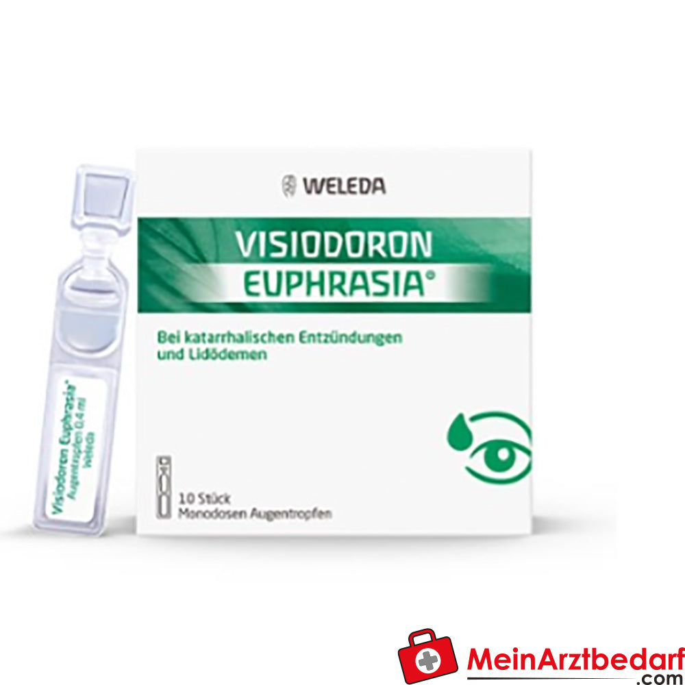 Weleda Visiodoron Euphrasia Augentropfen Monodosen 10 x 0,4 ml, konservierungsfrei, bei gereizten und tränenden Augen