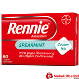Rennie Antacidum Spearmint Lutschtabletten 60 Stk, zuckerfrei, schnelle Hilfe bei Sodbrennen